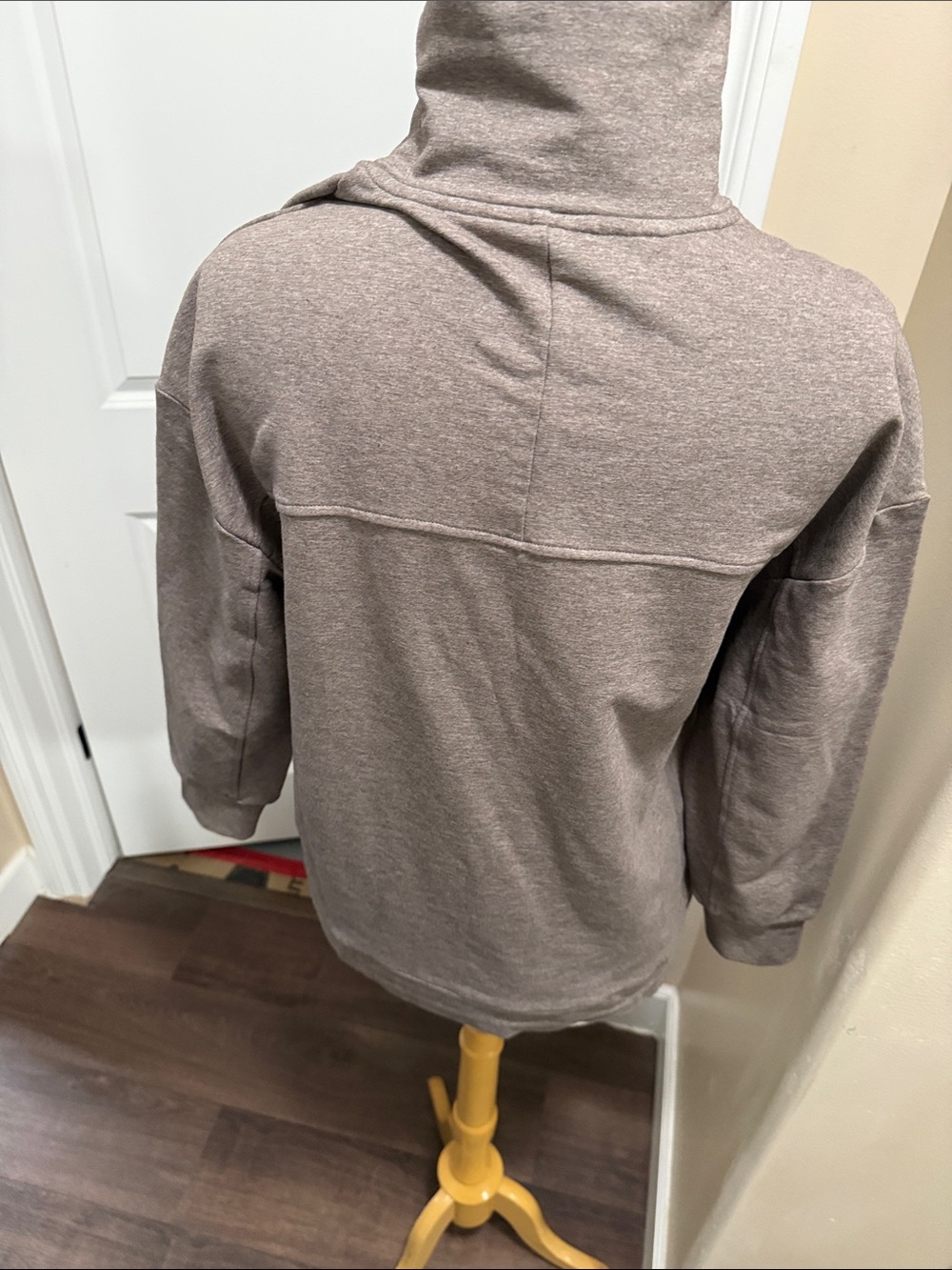 Varley Relaxed-Fit Cowl Neck Sweater in Taupe - Picture 4 of 8